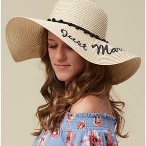 Altar'd State Just Married Floppy hat Tan